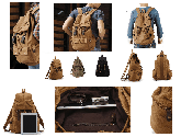 Mochila Canvas unissex - Design Europeu
