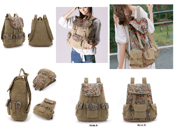 Mochila beautifulbag vintage feminina - dois modelos