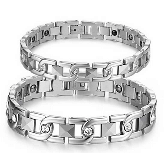Pulseira inox energia magnetica feminina - frete gratis
