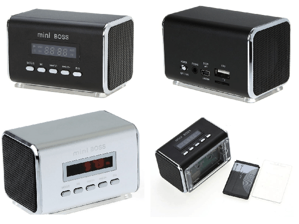 Mini caixa de som mp3 e fm