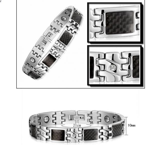 Pulseira magnetica masculina inoxidavel - frete gratis