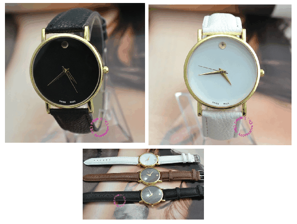 Relógio Feminino pulseira de couro - frete gratis