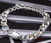Bracelete Masculino prata 925 - Frete Gratis
